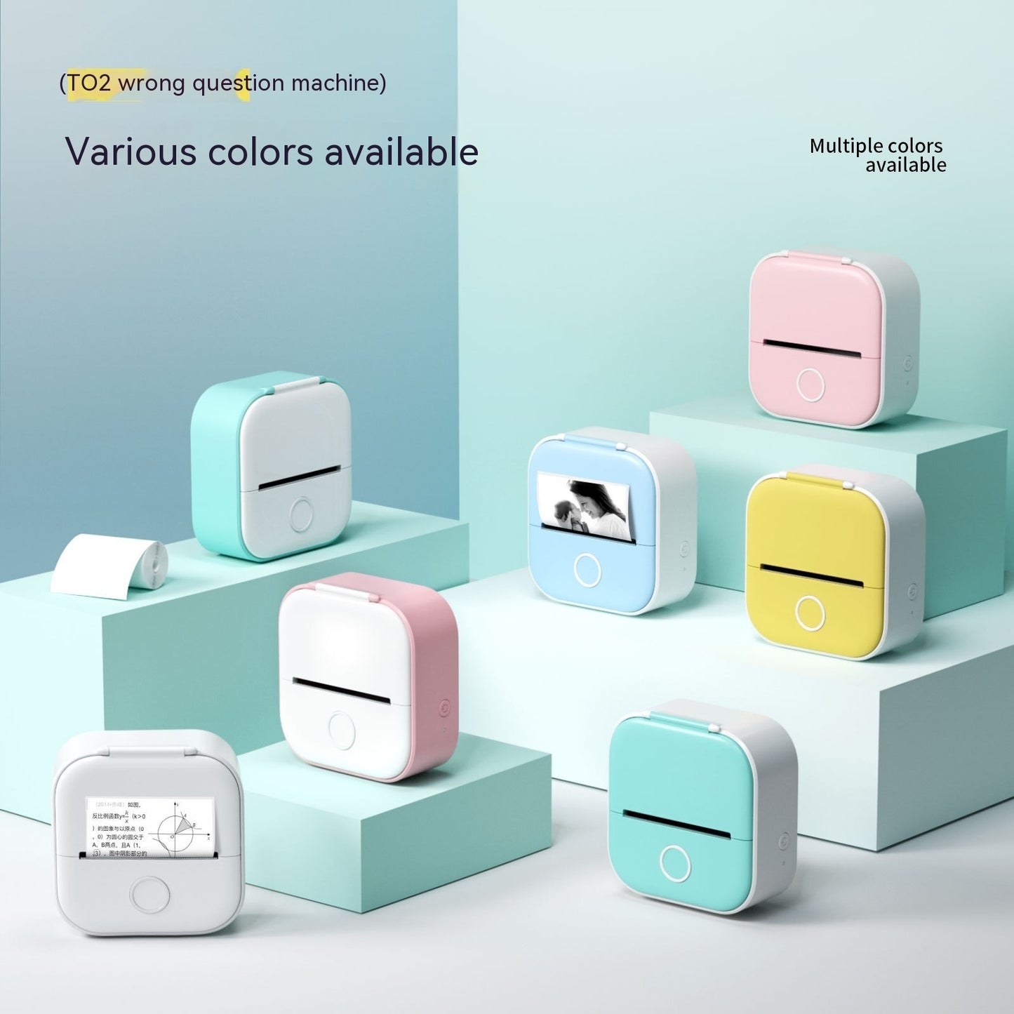 Mini Thermal Label Printer – Bluetooth Portable Photo & Receipt Printer for Home & Students
