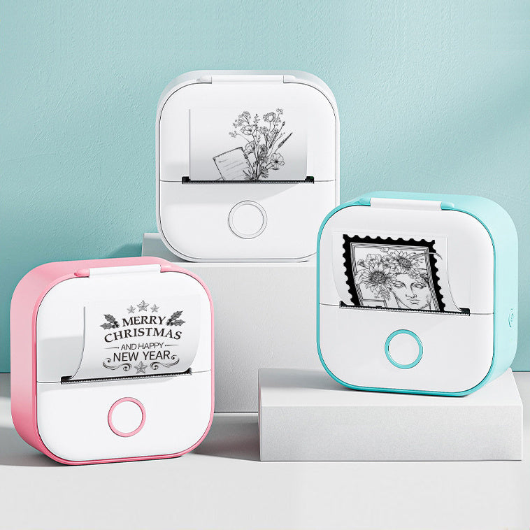 Mini Thermal Label Printer – Bluetooth Portable Photo & Receipt Printer for Home & Students
