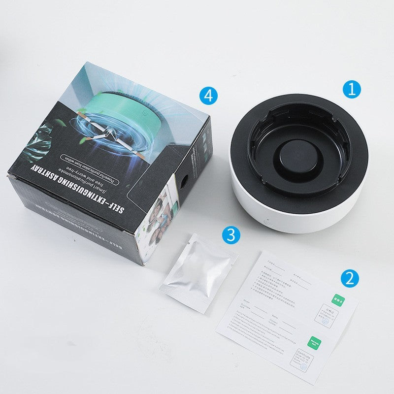 Smoke Removal Air Purifier Ashtray with Anion — Portable Car Ashtray