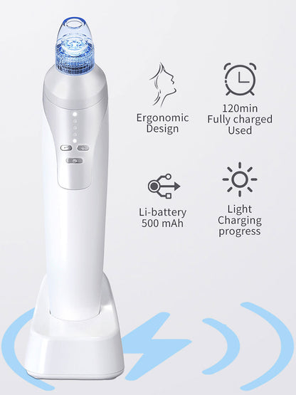 Electric Blackhead Remover Vacuum | Pore Cleaner & Acne Suction Tool | Home Use Beauty Instrument for Blackhead & Acne Removal