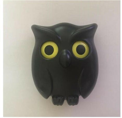 Owl Key Holder Cute Owl Key Holder Automatic Open Close Eyes Magnetic Night Owl Keying Holder Wall Mounted Owl Key Hooks with Wall Self-Adhesive Tape - Magnetic key holder