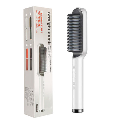 2 in 1 Hair Straightener & Curling Iron | Hot Comb Electric Brush