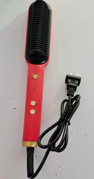2 in 1 Hair Straightener & Curling Iron | Hot Comb Electric Brush