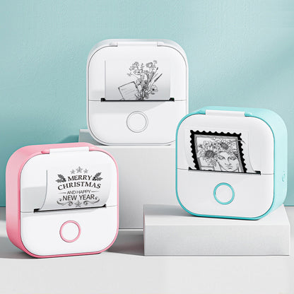 Mini Thermal Label Printer – Bluetooth Portable Photo & Receipt Printer for Home & Students